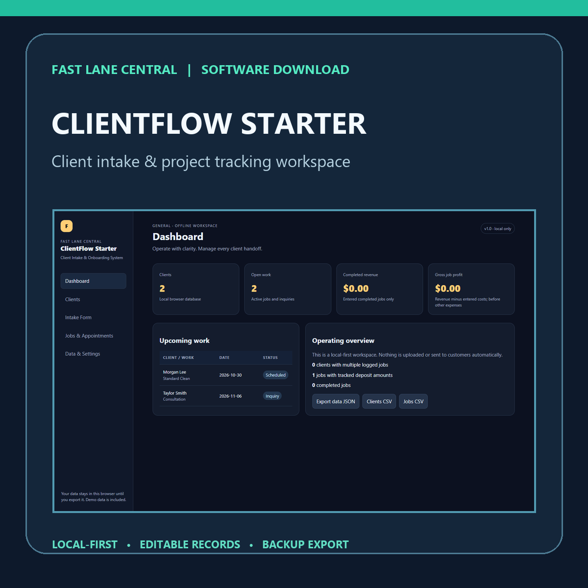 ClientFlow Starter digital product cover